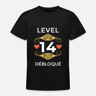 Level débloqué - Anniversaire enfant 14 ans GAMER - T-shirt Ado