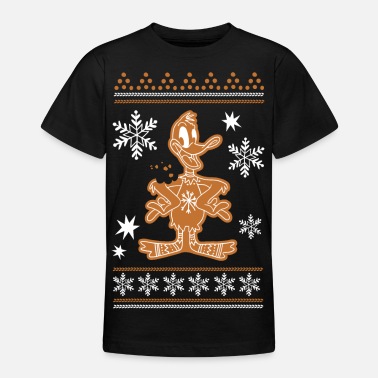Looney Tunes Daffy Duck Cookie Christmas - Teenage T-Shirt