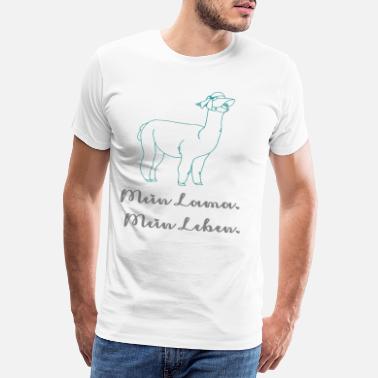 Alpaka Mein Lama mein Leben / Alpaka / Sprüche / Trend - Männer Premium T-Shirt