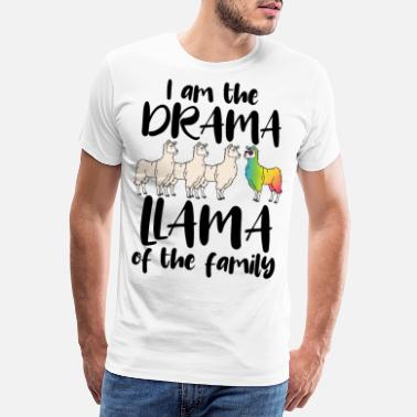 Drame Drame Lama de la famille Drame Lama Rainbow LGBT - T-shirt premium Homme