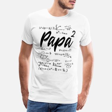 Väter werdender Vater zweifacher Papa 2 Zwillinge Mathe - Männer Premium T-Shirt