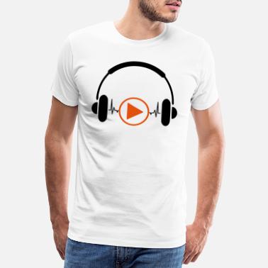 Hodetelefoner Hodetelefoner hodetelefoner - Premium T-skjorte for menn
