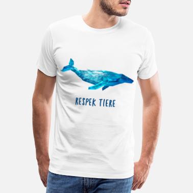 Baleine Baleine océan bien-être animal amour respekt animaux Polygone - T-shirt premium Homme
