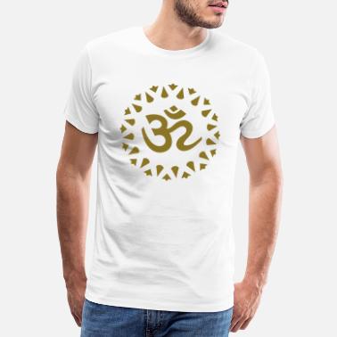 Soltegn Den hellige stavelse OM. Sanskrit symbol soltegn - Premium T-skjorte for menn