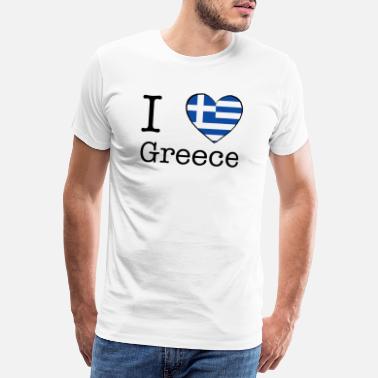 Hellas Jeg elsker Hellas - Premium T-skjorte for menn