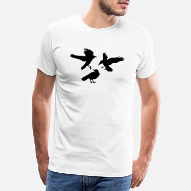 Kraken Tre ravner galer - Premium T-skjorte for menn