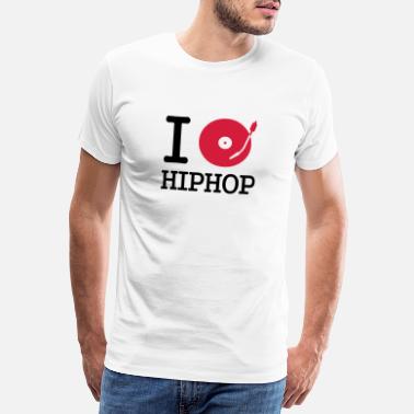 Turntable I dj / play / listen to hiphop - Premium koszulka męska