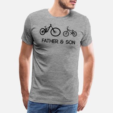 Futur Père et fils à vélo - T-shirt premium Homme