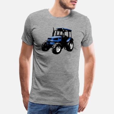 Traktor Trecker, Traktor, Schlepper - blau - Männer Premium T-Shirt