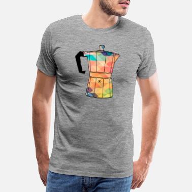 Kaffee Kaffekanne Espressokanne bunt - Männer Premium T-Shirt