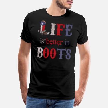 Dallas Cowboys Cowboy Dallas Texas Cowboy Boots - Premium koszulka męska