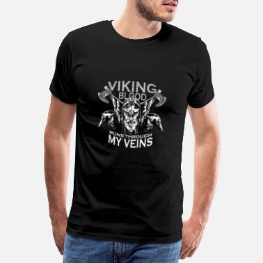 Blod Viking blod - Premium T-skjorte for menn