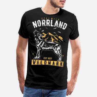 Vildmark Stay Wild Norrland Vildmark - Premium T-shirt herr
