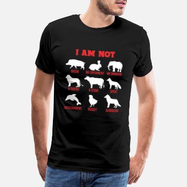 Vegan Animal welfare Vegan statement Animal love - Men&#39;s Premium T-Shirt