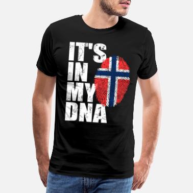 Flagg Norge norsk norsk flagg DNA - Premium T-skjorte for menn