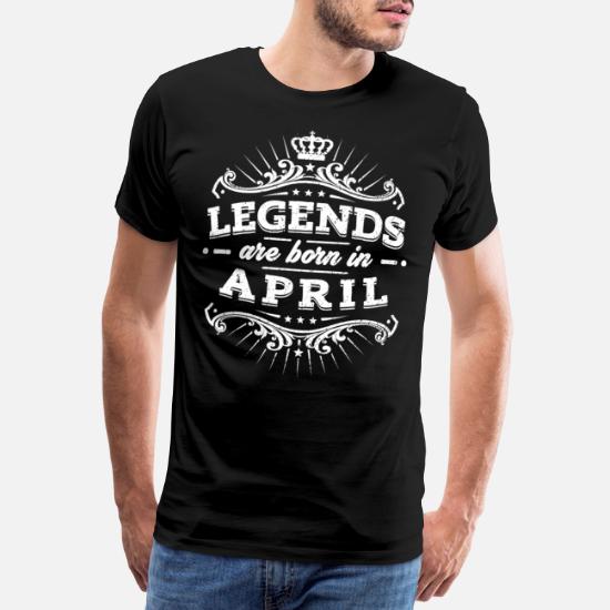 April Legendes Are Né T Shirt Hommes Drôles Cadeau D'Anniversaire Mois Idée