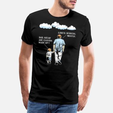 Linux Z what are clouds programmer scoder - Premium koszulka męska