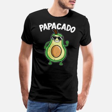 Frukt Papacado beste pappa noensinne farsdag avokado vegansk - Premium T-skjorte for menn
