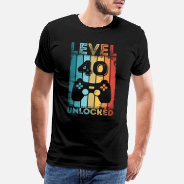 Odblokowany Gaming Level 40 Odblokowany 40-ty Prezent urodzinowy Gracz - Premium koszulka męska