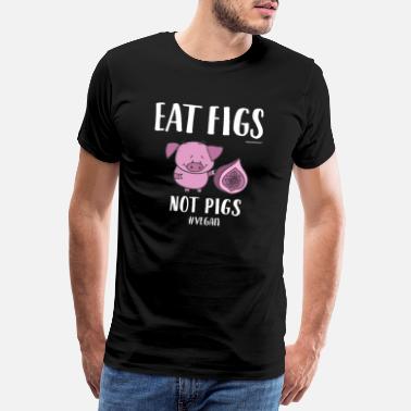 Wegańskie Jedz Figi Not Pigs - Premium koszulka męska