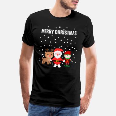 Reindeer MERRY CHRISTMAS, Santa, reindeer, elf - Men&#39;s Premium T-Shirt