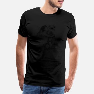 Black And White Collection Dinolove - Männer Premium T-Shirt