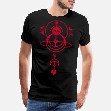 Taikuri Punainen maaginen symboli - Miesten premium t-paita