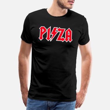 Italia Rockemusikk, morsom pizza, hard rock, rock n roll - Premium T-skjorte for menn