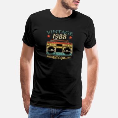 1988 Vintage 1988 Geburtstag Radio Authentic Quality - Männer Premium T-Shirt
