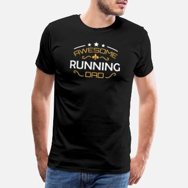 Running Running pappa - Premium T-skjorte for menn