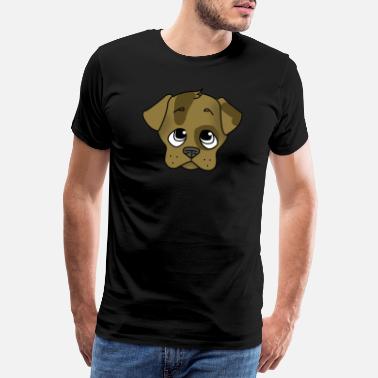 Trofaste Tegneseriehund med trofaste utseende - Premium T-skjorte for menn