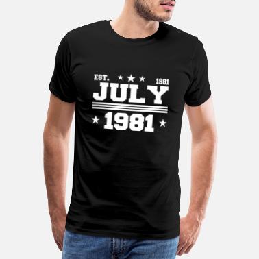 40 Lat Prezent urodzinowy lipiec 1981 - Premium koszulka męska