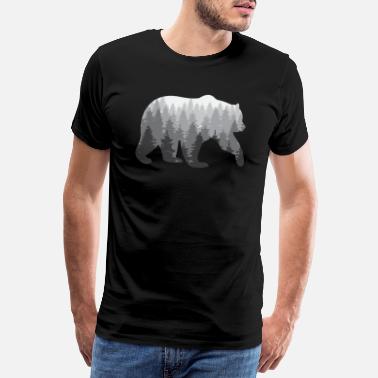 Karhu Karhumetsän luontoympäristö Ulkoilmasto - Miesten premium t-paita