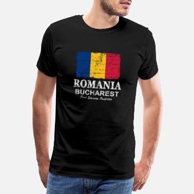 Romania Romania lippu - lippu - Romania lippu - banneri - Miesten premium t-paita