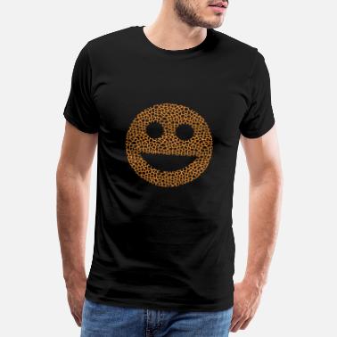 Anstecken Leopard Muster Smilie - Männer Premium T-Shirt