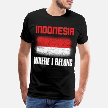 Indonesia Indonesia - Miesten premium t-paita