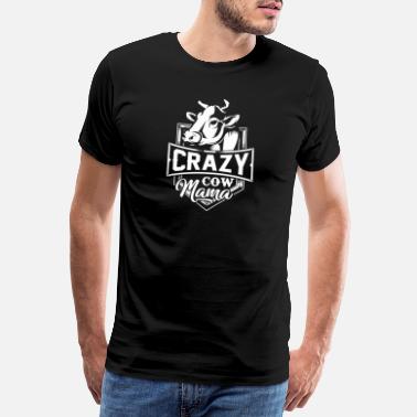Crazy Cow Animal Cows Farm Gift · Crazy - Men&#39;s Premium T-Shirt