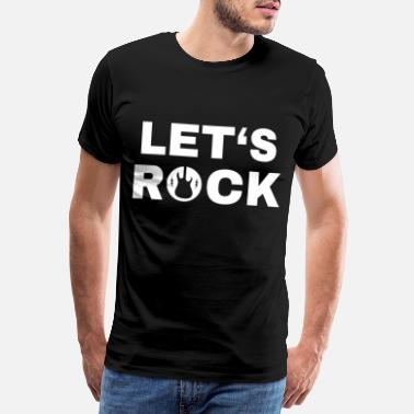 Rock 'n' Roll Rockemusikk - Premium T-skjorte for menn