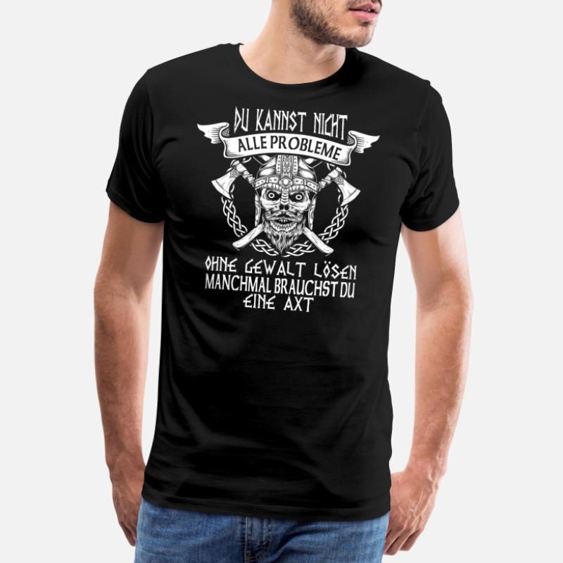 Neu Wenn Sie Hinter Dir Stehen Wikinger Nordmänner Krieger Premium T-shirt 
