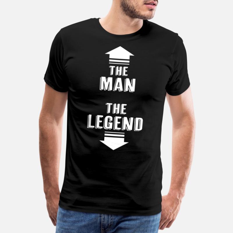 Citation personnalisée amusante « Theron The Man The Myth The Legend » Manche Longue Amazon Homme Vêtements Tops & T-shirts T-shirts Manches longues 