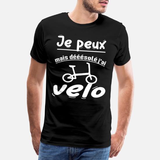 Spreadshirt® Accro Au Vélo Citation Humoristique Idée De Cadeau T-Shirt Homme 