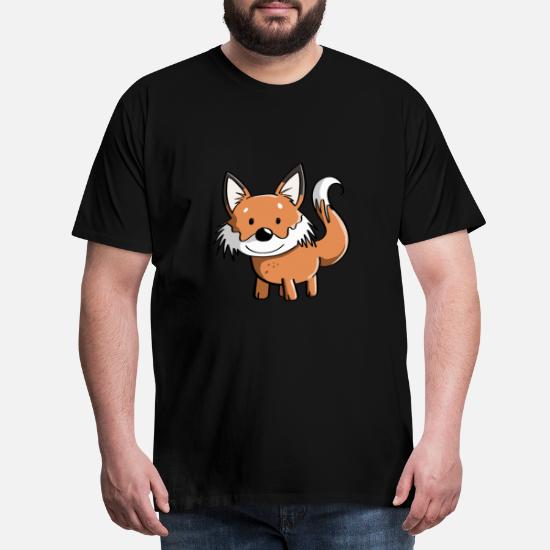 Herren Unisex Kurzarm T-Shirt FUCHS fox Wildtier Rotfuchs Raubtier 
