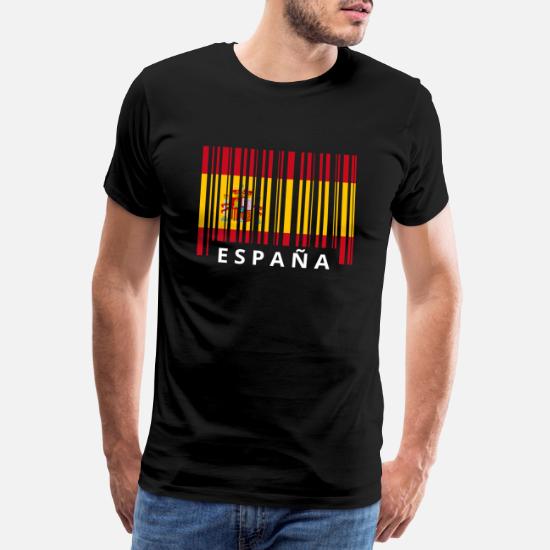 superstición Riego Lujo España Bandera Código de barras Madrid Escanear Código GTIN UPC' Camiseta  premium hombre | Spreadshirt