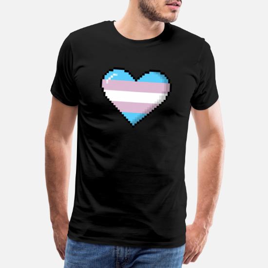 Hervir director lapso Transgender Pride 8Bit Pixel Heart' Camiseta premium hombre | Spreadshirt