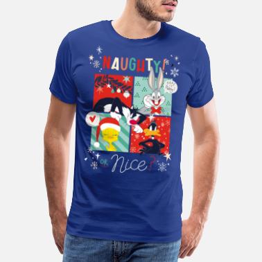 Looney Tunes Naughty Or Nice Christmas - Men&#39;s Premium T-Shirt