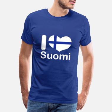 Suomi i love suomi, i love finland - Miesten premium t-paita