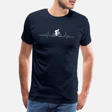 Rad Fahrrad Herzschlag Fahren Rad Rennrad Geschenk - Männer Premium T-Shirt