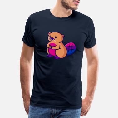 Christopher Biseksuaali majava - Miesten premium t-paita