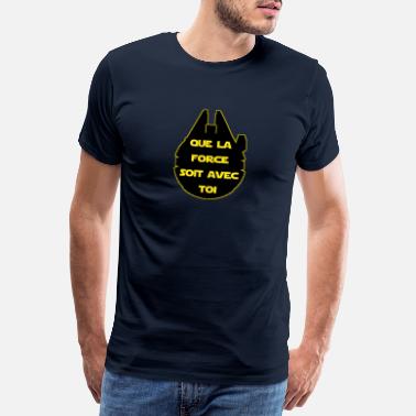 Krieg Möge die Kraft mit dir sein (schwarzer Hintergrund) - Männer Premium T-Shirt