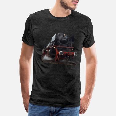 Lokomotywa lokomotywa parowa - Premium koszulka męska